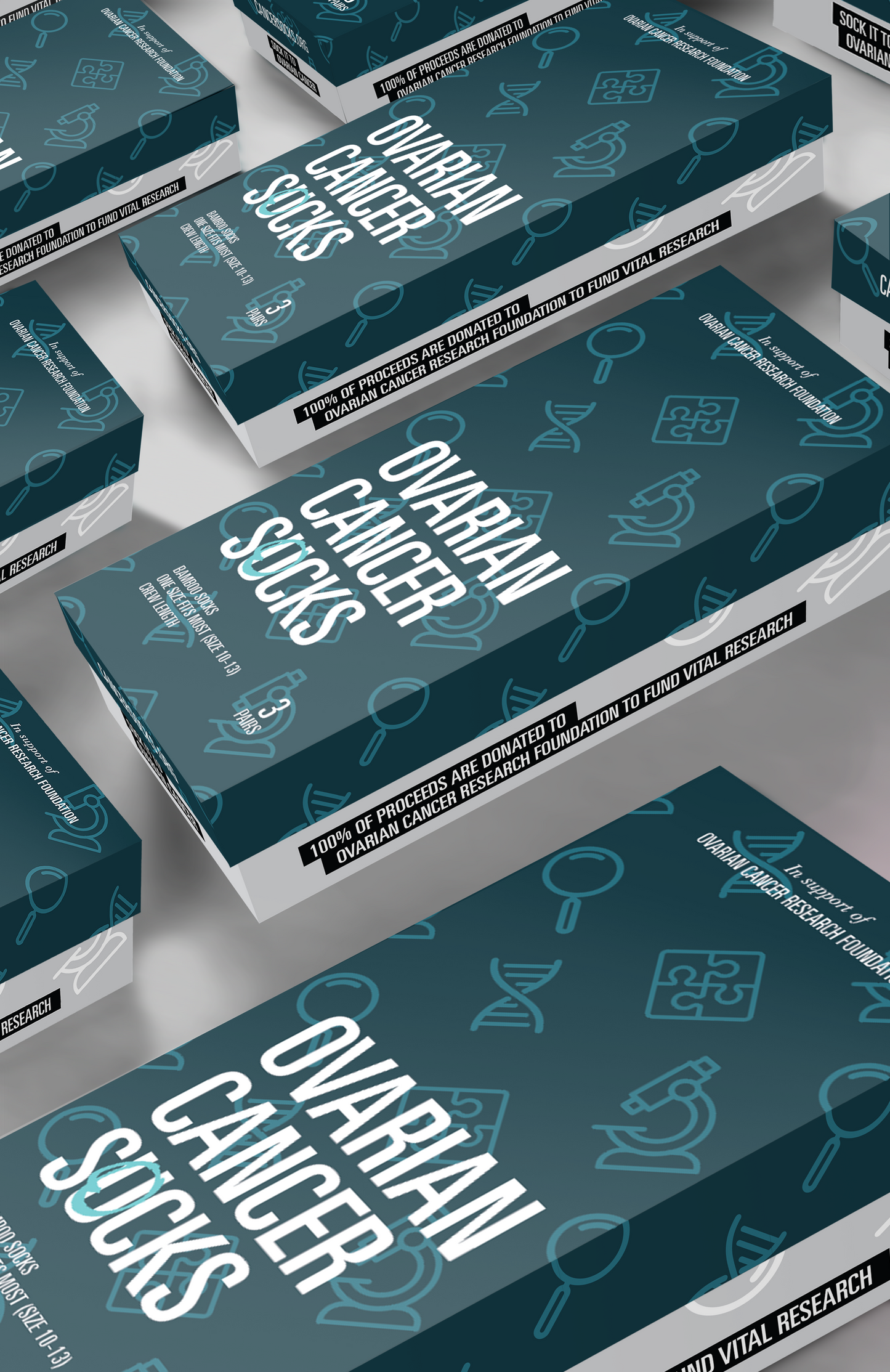 Ovarian Cancer Socks - Boxed Set - Carlos Gallo Edition 2024