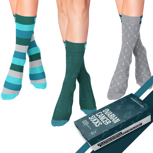 Ovarian Cancer Socks - Boxed Set  - Carlos Gallo Edition 2024
