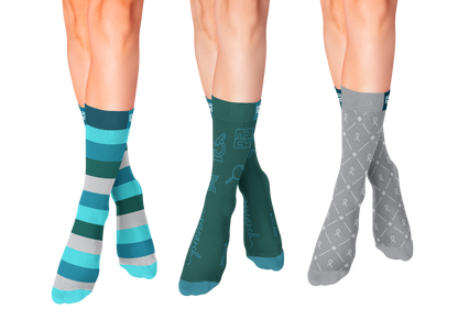 Ovarian Cancer Socks - Boxed Set - PRE ORDER