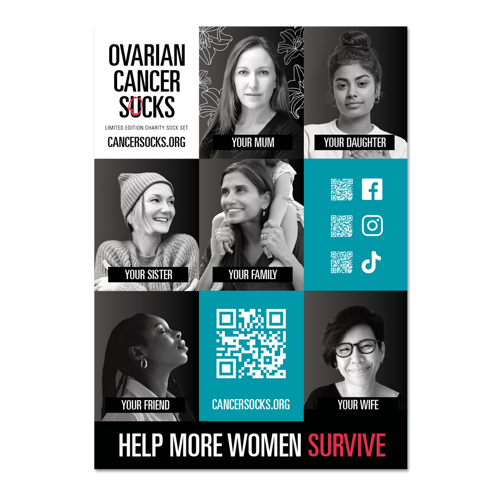 Ovarian Cancer Sock Posters & Flyers – Ovarian Cancer Socks