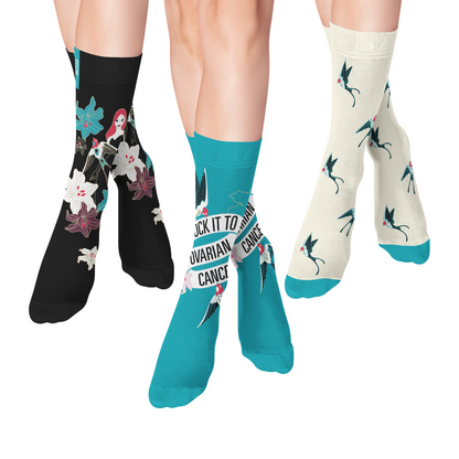 Ovarian Cancer Socks - Boxed Set